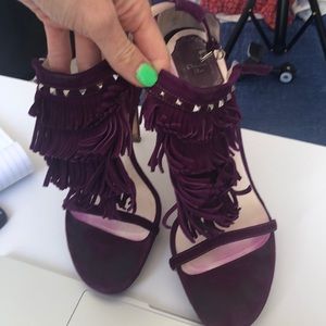 Christian Dior Purple Fringe Shoes